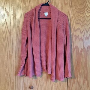a new day Salmon Pink Open-Front Cardigan